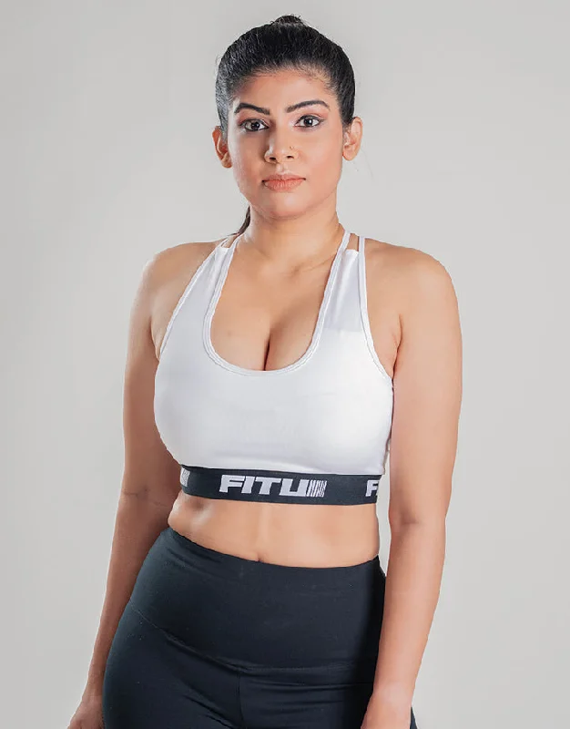 Sports bra with thick shape -FITU Bandeau Sports Bra