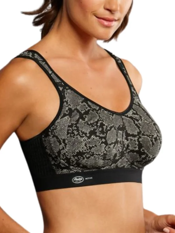 Sports bra with thick fit -Extreme Control Sports Bra - Python