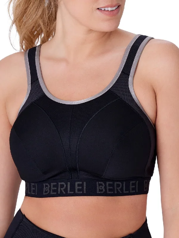 Sports bra with thick fit -Extreme Support Non-Wired Sports Bra - Black