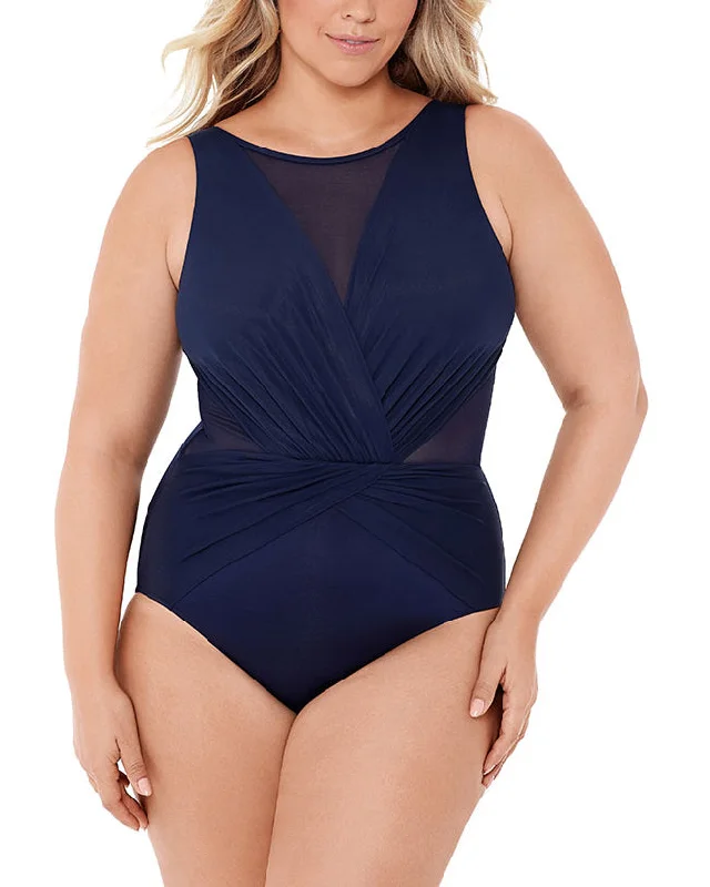 Swimwear one piece-2024 Miraclesuit Women's Plus Solid Palma One Piece (More colors available) - 6518885W