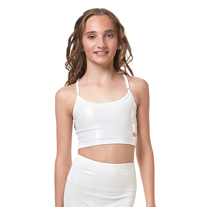 Sports top with open profile -Ignite Crop Top - Pearl