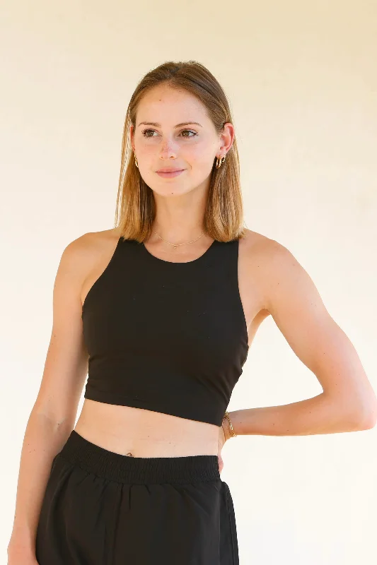 Sports top with tide shape -Kella Pocket Crop Top