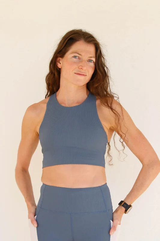 Sports top with swift sprints -Kella Pocket Crop Top