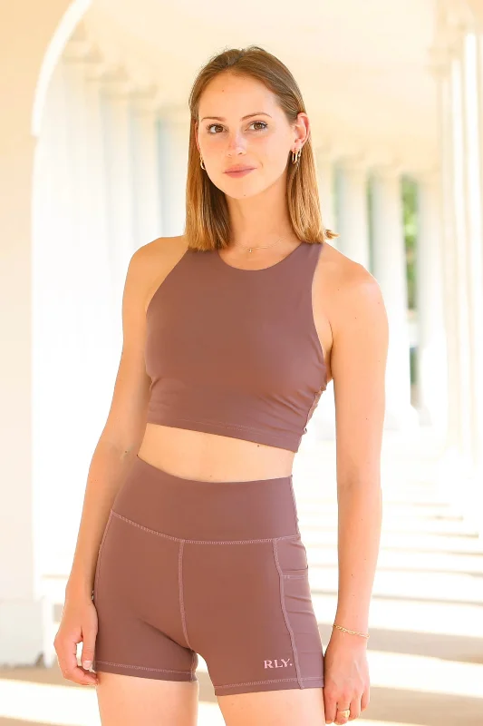 Sports top with light shape -Kella Pocket Crop Top