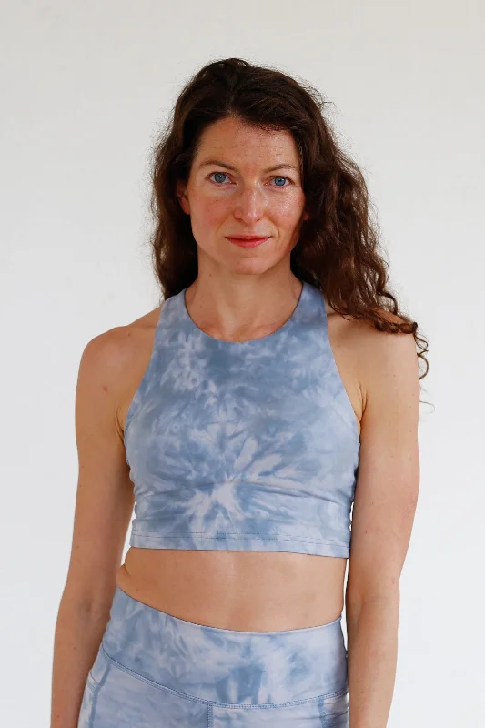 Sports top with arc shape -Kella Pocket Crop Top (special edition glacier)