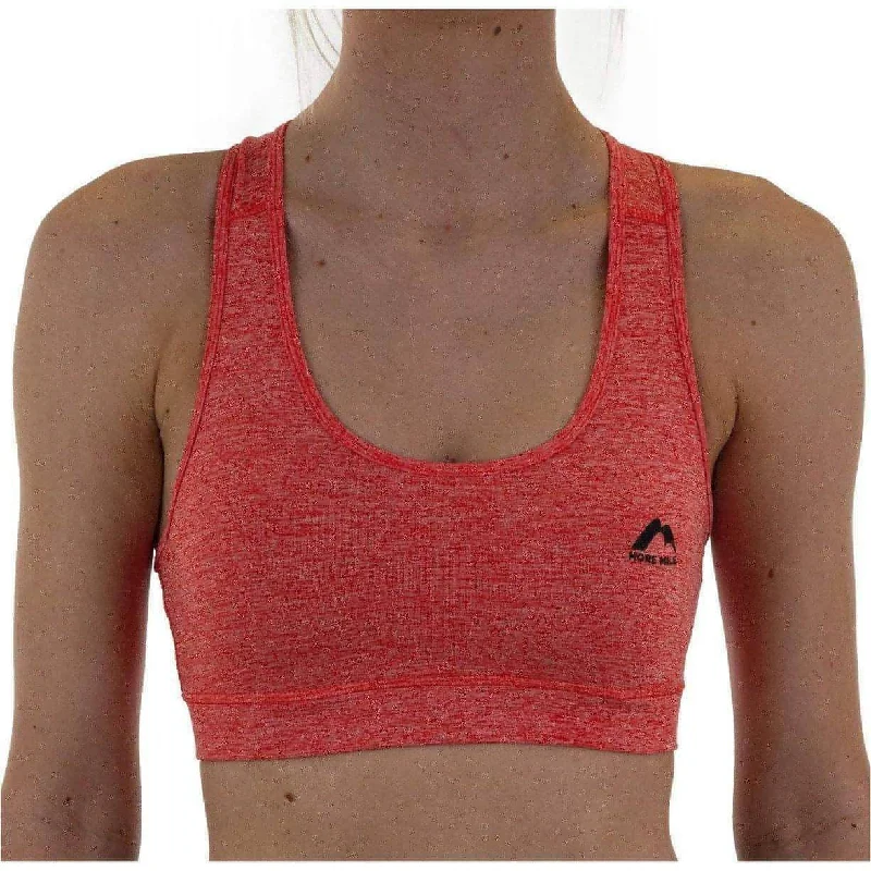 Sports top for speed bursts -More Mile Train To Run Womens Running Crop Top - Orange