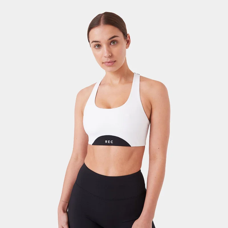 Sports top with tide shape -REC GEN - PROform Racer Crop White/Black