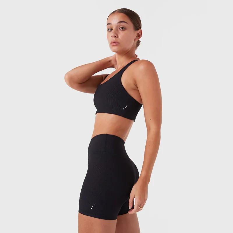 Sports top for ring drills -REC GEN - Rib Racer Crop Black