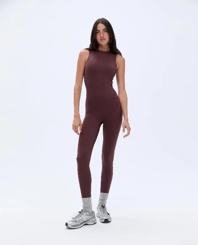 Sports top with snug fit -Ultimate Sleeveless Unitard - Burgundy