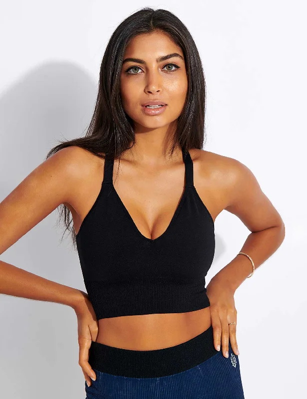 Sports top for dirt races -Good Karma Crop - Onyx