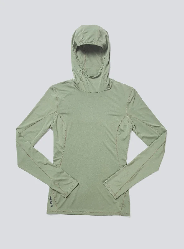 Sports top with arc shape -W's Sunchaser 50 Hooded Long Sleeve