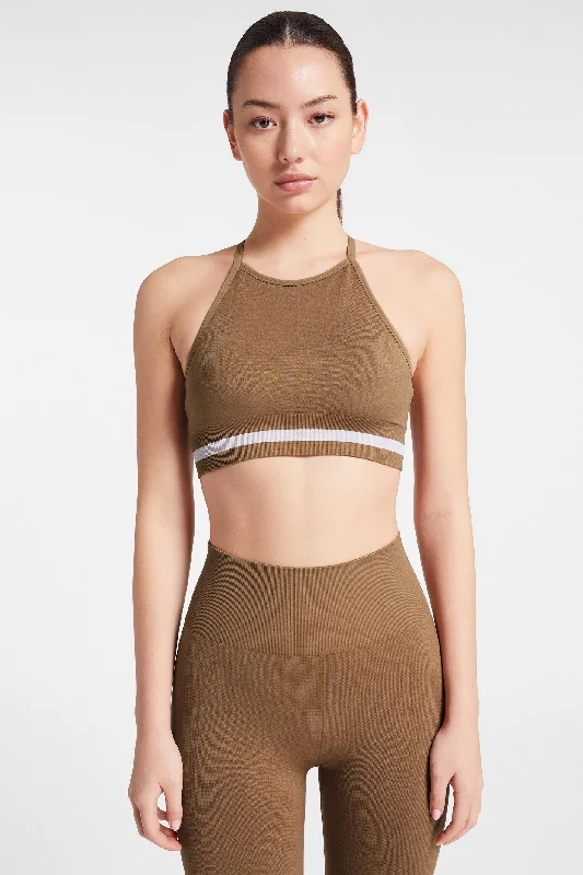 Sports top with open shape -Form Seamless Angie Crop - Mocha